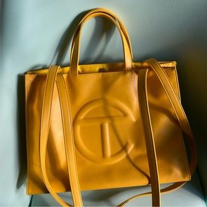 Authentic Telfar Medium Yellow Shopping Bag